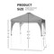 Pop Up Canopy Tent 6.6x6.6ft Outdoor Adjustable Height Steel Frame Portable